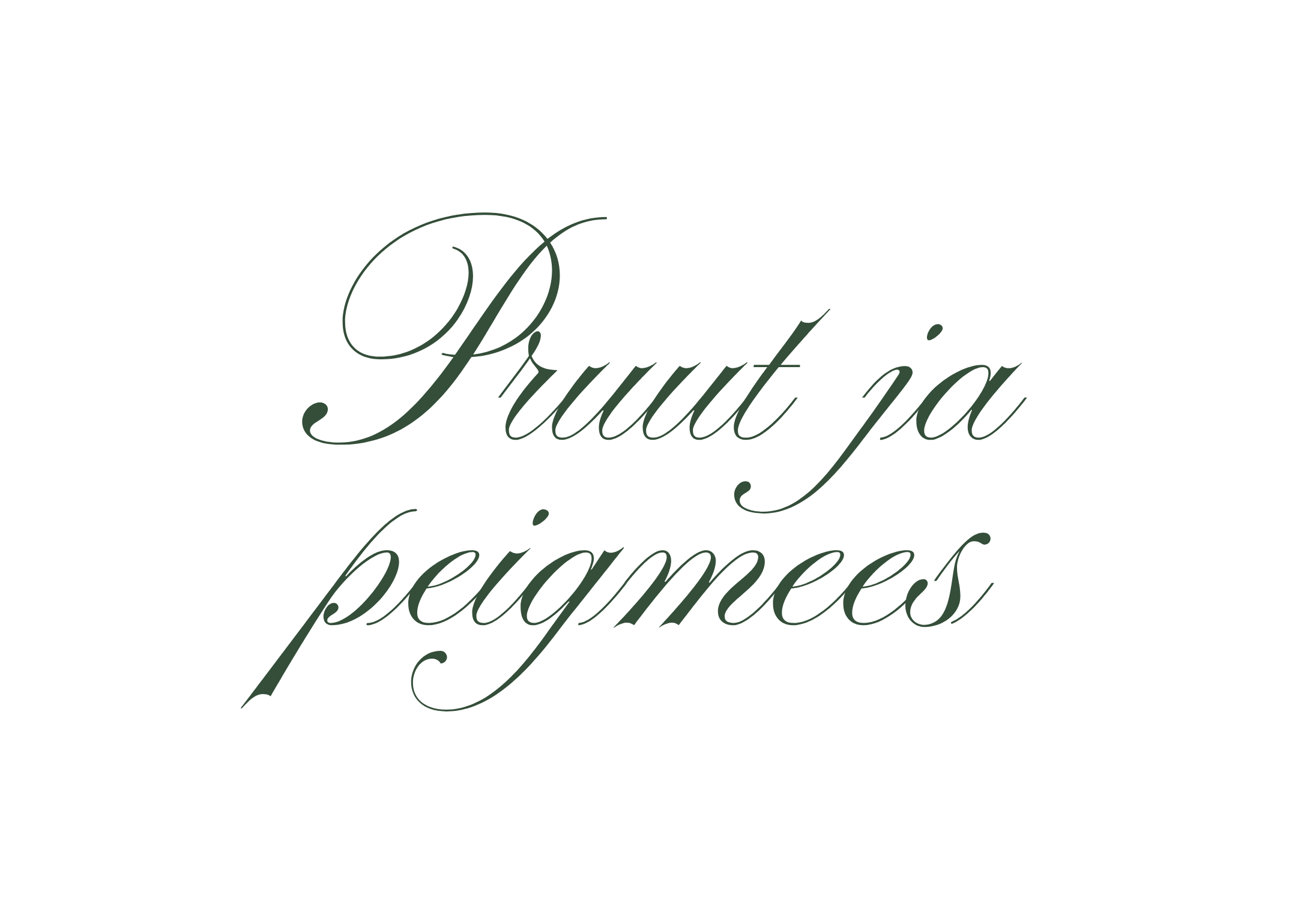 Näidised elegantsetest kalligraafia fontidest ehk kirjatüüpidest, mida saab kasutada pulmakutsete kujundamisel.